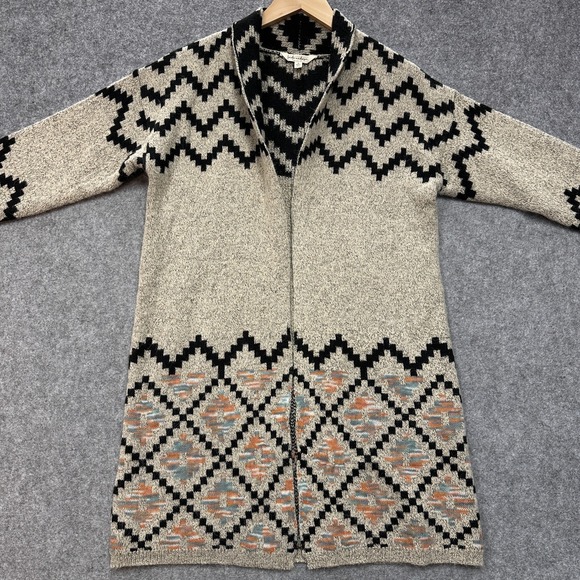 Linda Anderson Long Cardigan Womens S Desert Horizon Shawl Type Beige Southwest - Picture 3 of 9